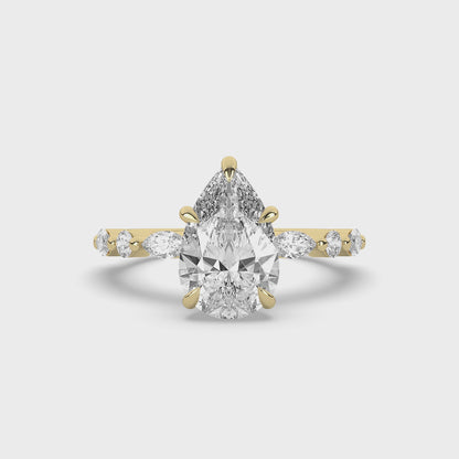 Pear Cut Diamond Engagement Ring