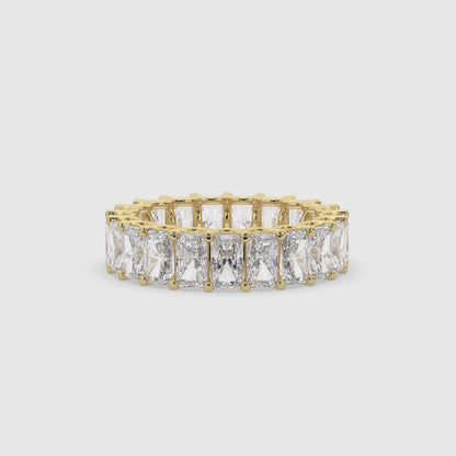 Luxury Radiant Diamond Anniversary Ring