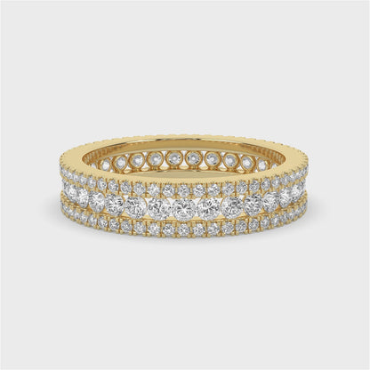 Multi Row Diamond Wedding Band