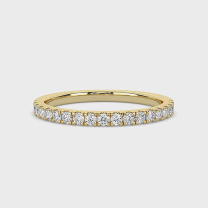 Round Cut Diamond Half Eternity Band
