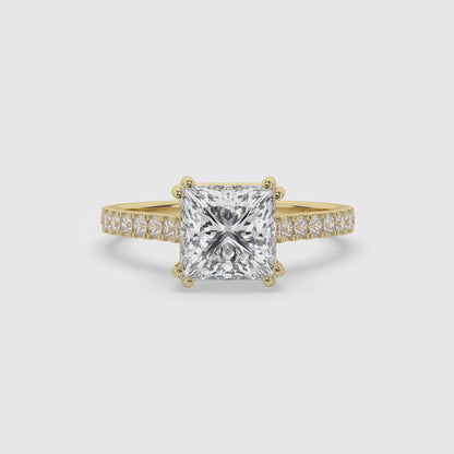 Princess Cut Diamond Solitaire Engagement Ring