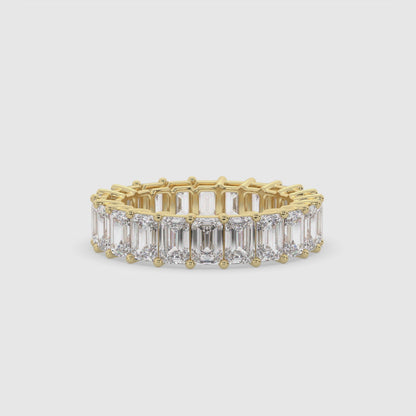 Emerald Cut Diamond Eternity Band Ring