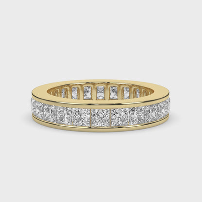 Princess Cut Diamond Channel Set Eternity Ring