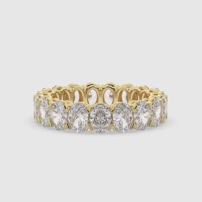 Oval Diamond Eternity Band Ring