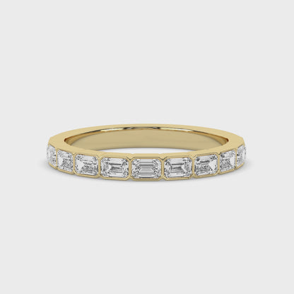 Emerald Diamond Stackable Ring