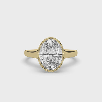 Oval Cut Solitaire Diamond Engagement Ring
