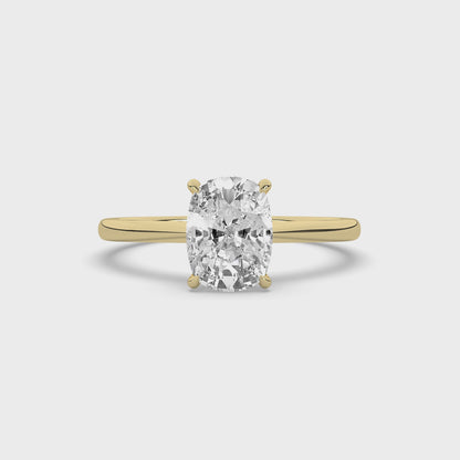 Classic Cushion Cut Solitaire Engagement Ring