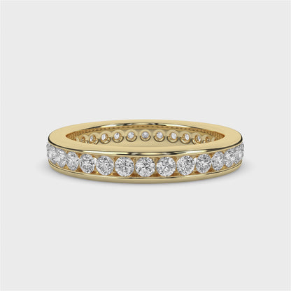 Blue Sapphire & Diamond Full Eternity Ring