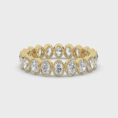 Oval Bezel Set Diamond Eternity Ring