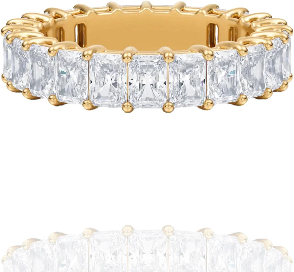 splendid radiant diamond eternity ring