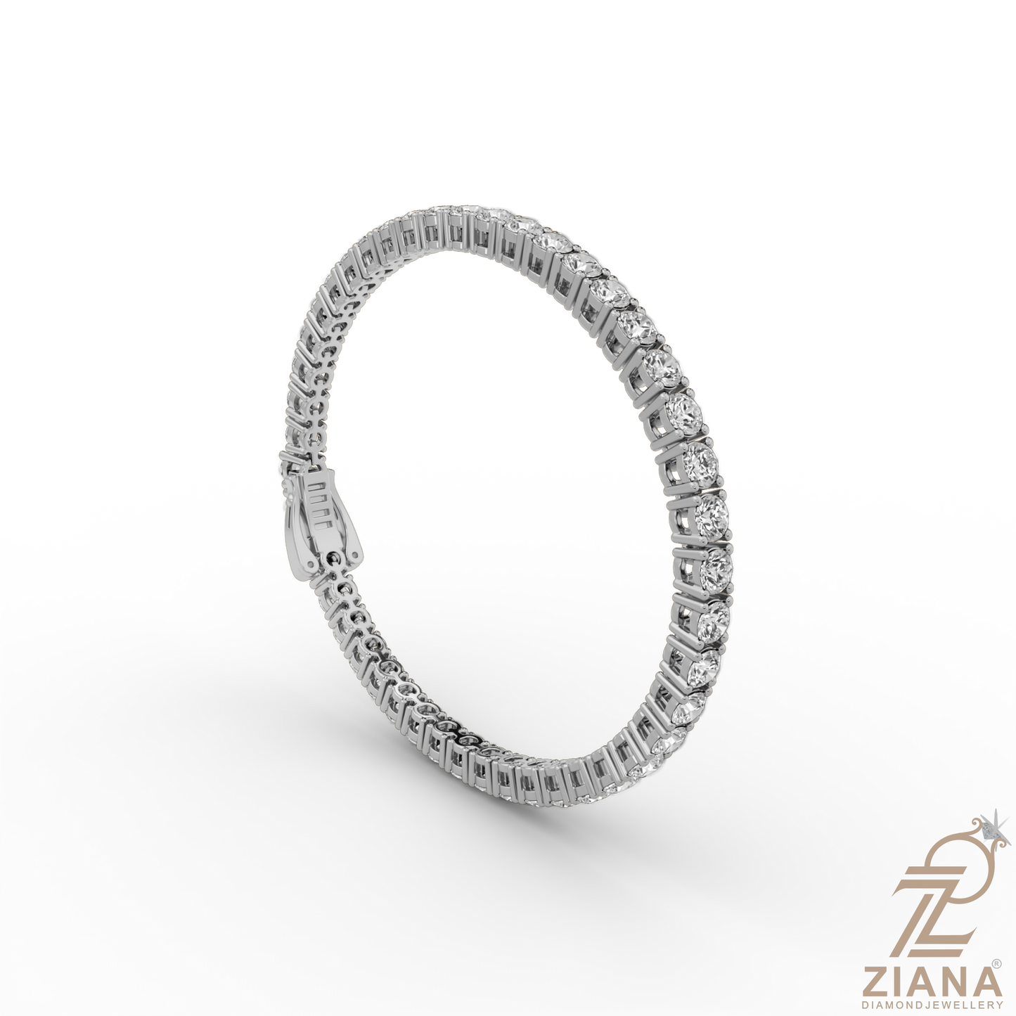 round brilliant cut diamond tennis bracelet